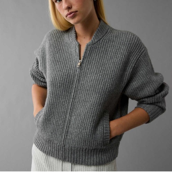 American Eagle Outfitters Sweaters - AE Bomber cardigan- sz medium